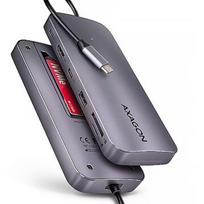 Axagon HMC-6GM2 USB hub 6in1 10Gbps HDMI M.2 NVME PD HMC-6GM2