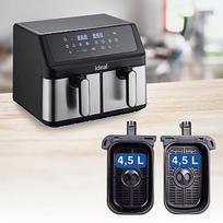 Eldom IK1500 Air fryer, 9L, Black/Stainless steel IK1500 dualcrisp