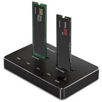 Qoltec 52274 M.2 SSD drive docking station NVMe SATA USBC DUAL 2 x 2TB 52274