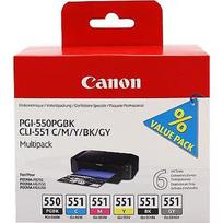 Canon PGI-550/CLI-551 PGBK/C/M/Y/BK/GY Multi Pack 6496B005