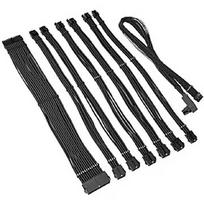 Kolink Core Pro Braided Cable Extension Kit 12V-2x6 Typ 2 - Jet Black COREPRO-EK-12VT2-BLK