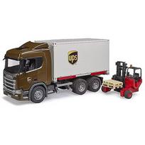 Bruder Scania Super 560R Logistik LKW mit Mitnahmestapler 03582