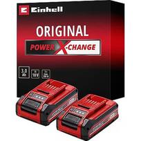 Einhell Power-X-Change Plus TWIN-PACK 18V 3.0Ah Battery (red/black, 2 pieces, without charger) 4511631