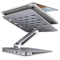 Axagon HMC-STND Ständer für Laptops und Tablets, USB-C-Hub - silber HMC-STND