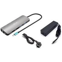 i-tec USB-C Metal Nano Dock 2x HDMI 1x GLAN 2x USB 3.2 2x USB 2.0 1x USB-C 3.2 Gen.1 Data 1x USB-C 100W PD + Charger 100W C31NANOHDM2D100