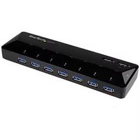 Startech 7-PT USB 3.0 HUB + CHARGE PTS 2X2.4A DEDICATED FAST CHARGE PTS ST93007U2C