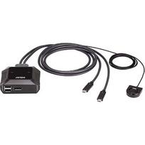 Incase US3312 2-Port USB-C 4K DisplayPort KVM Switch with Remote Port Selector US3312-AT