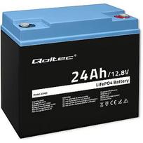 Qoltec 53702 LiFePO4 lithium iron phosphate battery / 12.8V / 24Ah / 307.2Wh / BMS 53702
