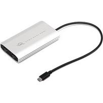OWC Adapter Thunderbolt 3 > Dual HDMI 4K (silver/black, 26cm, with DisplayLink) OWCCADPDL2HDMI