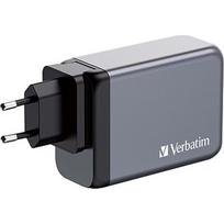Verbatim GaN charger 240W, 1x USB-A, 3x USB-C (grey, PD 3.0, QC 3.0) 32205