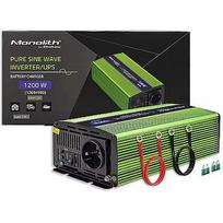 Qoltec Pure Sine Wave Inverter Monolith, 600W, 1200W 51941