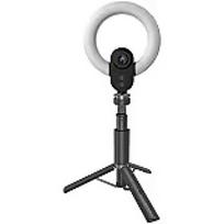 Lorgar Circulus 910, Streaming web camera, 5MP 2592X1944 max resolution, up to 60fps, 1/2.8", Sony STARVIS CMOS image sensor, full glass lens, 5.5'' built-in ring light (1700-14 000K), foldable tripod, auto focus, dual microphones with AI noise reduction, LRG-SC910