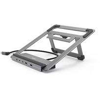 Hama Hama Connect2Office Stand, USB-C dock, 12 ports, 100 W, gray - Notebook dock / stand 00200139