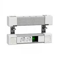 Schneider Electric SCHNEIDER ELECTRIC UNICA SYSTEM+ DESK UNIT 4XSCHUKO+USB A/C+RJ45 OPT, WHITE/GREY INS44404