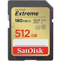 SanDisk Extreme, SDXC, 512GB, UHS-I, U3, V30 SDSDXVV-512G-GNCIN