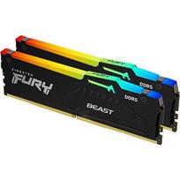 Kingston FURY Beast RGB (EXPO + XMP), DDR5, 64GB, 5600MT/s, CL36, Kit of 2 KF556C36BBE2AK2-64