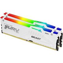 Kingston FURY Beast RGB White (EXPO + XMP), DDR5, 64GB, 6000MT/s, CL30, Kit of 2 KF560C30BWEAK2-64