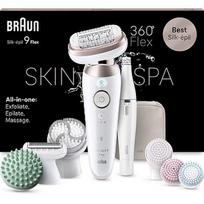 Braun SES9-580 3D Braun Silk•épil 9 Flex SkinSpa Epilators + FaceSpa epilators sejas apmatojumam un birstītes uzgalis SES9-580_3D
