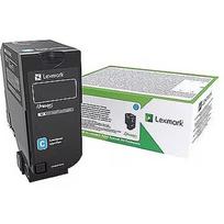 Lexmark Corporate 74C2SCE Laser Toner Cartridge, Cyan 74C2SCE
