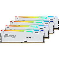 Kingston FURY Beast RGB White, DDR5, 128GB, 5600MT/s, CL40, Kit of 4 KF556C40BWAK4-128