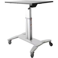 Startech Portable Sit Stand Ergonomic Height Adjustable Cart on Wheels STSCART