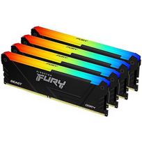 Kingston 128GB, DDR4, 3600MHz, CL18, Kit of 4, Fury Beast RGB KF436C18BB2AK4/128