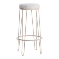 Kreminės spalvos iš audinio baro taburetė (sėdynės aukštis 73 cm) Alice – Light & Living
