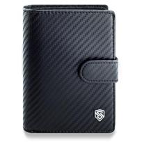 Vyriška odinė piniginė Stevens Carbon, juoda S184
