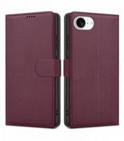 Dėklas Fancy Wallet Apple iPhone 11 tamsiai raudonas