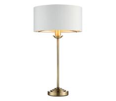 Endon 104054 - Stalinis šviestuvas HIGHCLERE 1xE14/7W/230V balta/žalvaris diametras 25 cm