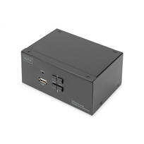 Komutatorius Digitus KVM Switch, 2-Port, Dual Display, 4K, DisplayPort  DS-12862