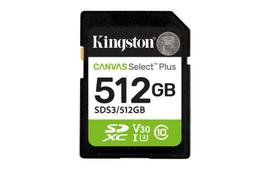 Kingston Technology Canvas Select Plus Gen3 512GB SD UHS-I Klasės 10