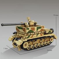 Antrojo pasaulinio karo klasikiniai prieštankiniai konstravimo kaladėlės Armijos ginklų žaislai Karinės šarvuotos transporto priemonės MOC kaladėlės Tanko modelis Suaugusiųjų Vaikų Naujųjų Metų Kalėdų dovanos No Box