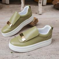 Women Platform Shoes Casual Slip on Shoes Fashion Loafers Ladies Sneakers Tennis Chaussure Femme Sneaker woman 36 šviesiai žalios spalvos