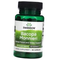 Bakopos Monjė ekstraktas, Bacopa Monnieri 50, Swanson 90 kaps. (71280112) 90caps