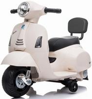 Elektrinis motociklas Vespa, baltas