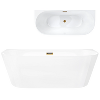 Vonia Corsan MONO E029XL 170cm, akrilinė, glaudžiama prie sienos aukso spalvos Click-clack
