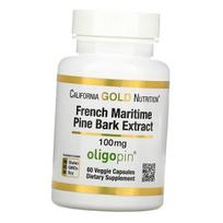 Prancūzijos jūrinių pušų žievės ekstraktas, French Maritime Pine Bark Extract, California Gold Nutrition 60kaps. (71427016) 60vcaps