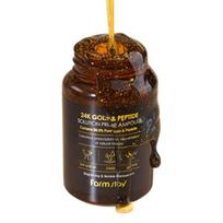 Farm Stay 24K Gold & Peptide Solution Prime Ampoule 250ml – Intensive Firming & Brightening Care, Korean