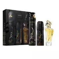 SET LATTAFA Maahir EDP spray 100ml + PERFUMED SPRAY 200ml + AIR FRESHENER 300ml