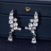 Beautiful Luxury Ultra Flash Zircon Earrings for Women Luxury Fashion Wedding Bride Zircon European and American Trendy Gifts