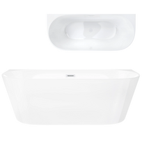 Vonia Corsan MONO E029XL 170cm, akrilinė, glaudžiama prie sienos baltos spalvos Click-clack