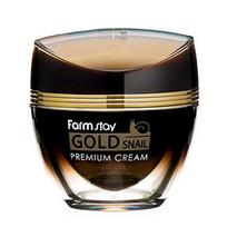 Farm Stay Gold Snail Premium kremas 50ml – Stangrinantis ir maitinantis kremas su sraigių gleivėmis ir auksu, Korėjietiškas