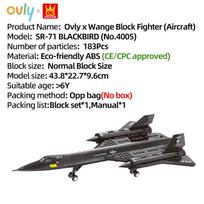 WANGE Karinio Šarvuoto Lėktuvo Modelis SR-71 BlackBird Statybinių Blokelių Žaislų Rinkinys Naikintuvas Suderinamas su Plytomis Vaikų Gimtadienio Dovana Nr.4005