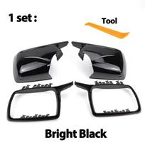 2vnt 2024 New M Look veidrodėlių dangteliai BMW X5 E53 1999-2006 Blizgiai juodi galinio vaizdo šoninio veidrodėlio dangteliai Bright Black
