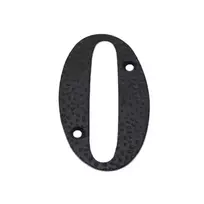 Namo numeris 0, 100 mm., juodos sp.