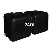 Geriamojo vandens talpykla HydroMoby AQUA S12, horizontalus 240 L (juodas)
