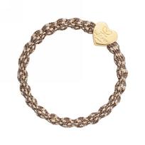 Gumytė plaukams by Eloise London Gold Heart Metallic Toffee