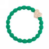by Eloise London Gold Heart Emerald Green gumytė plaukams