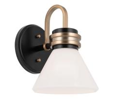 Kichler KL-FARUM1-BK - LED Vonios kambario lempa FARUM 1xG9/3W/230V juoda/žalvaris